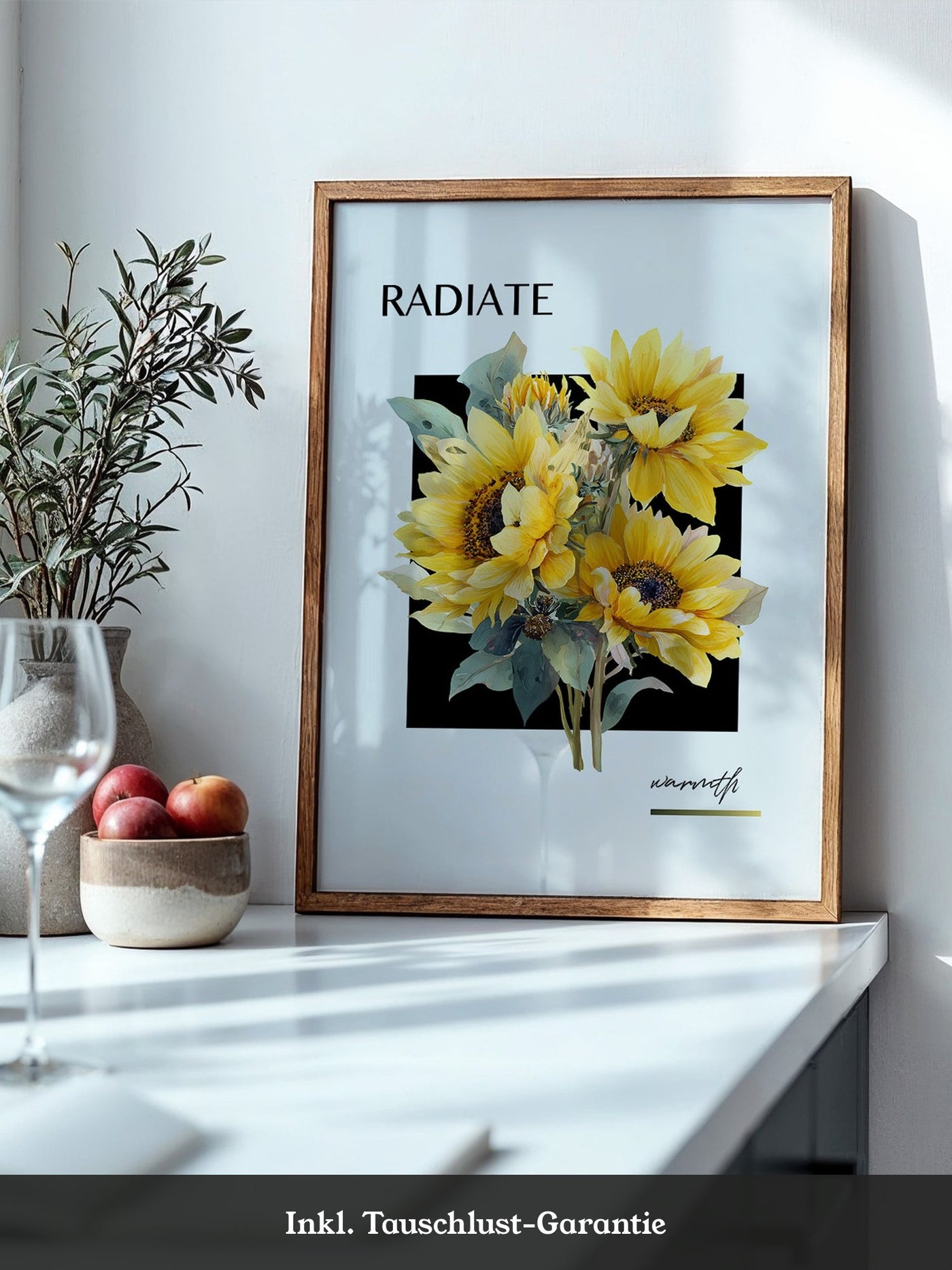 Sonnenblumen Collage Gelb-Schwarz