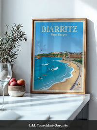 Biarritz Küste Surfer Retrostil