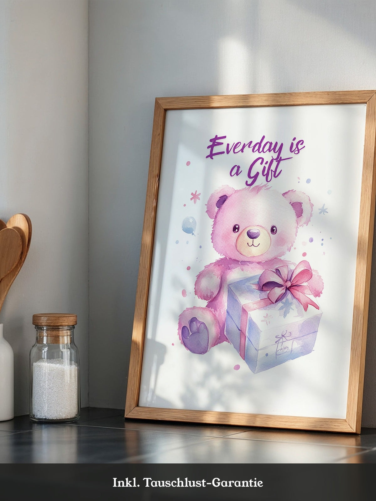 Rosa Teddy Pastell Geschenk