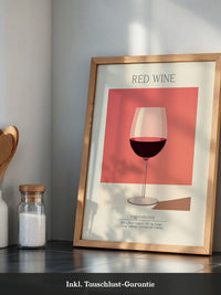 Weinglas Rot Minimalistisch