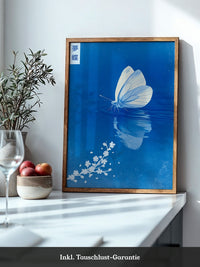 Schmetterling Spiegelung Blau