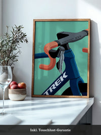 Fahrradlenker Grafik Orange Blau