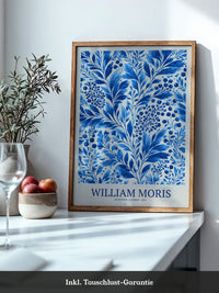 Blaue Blätter Floralornament