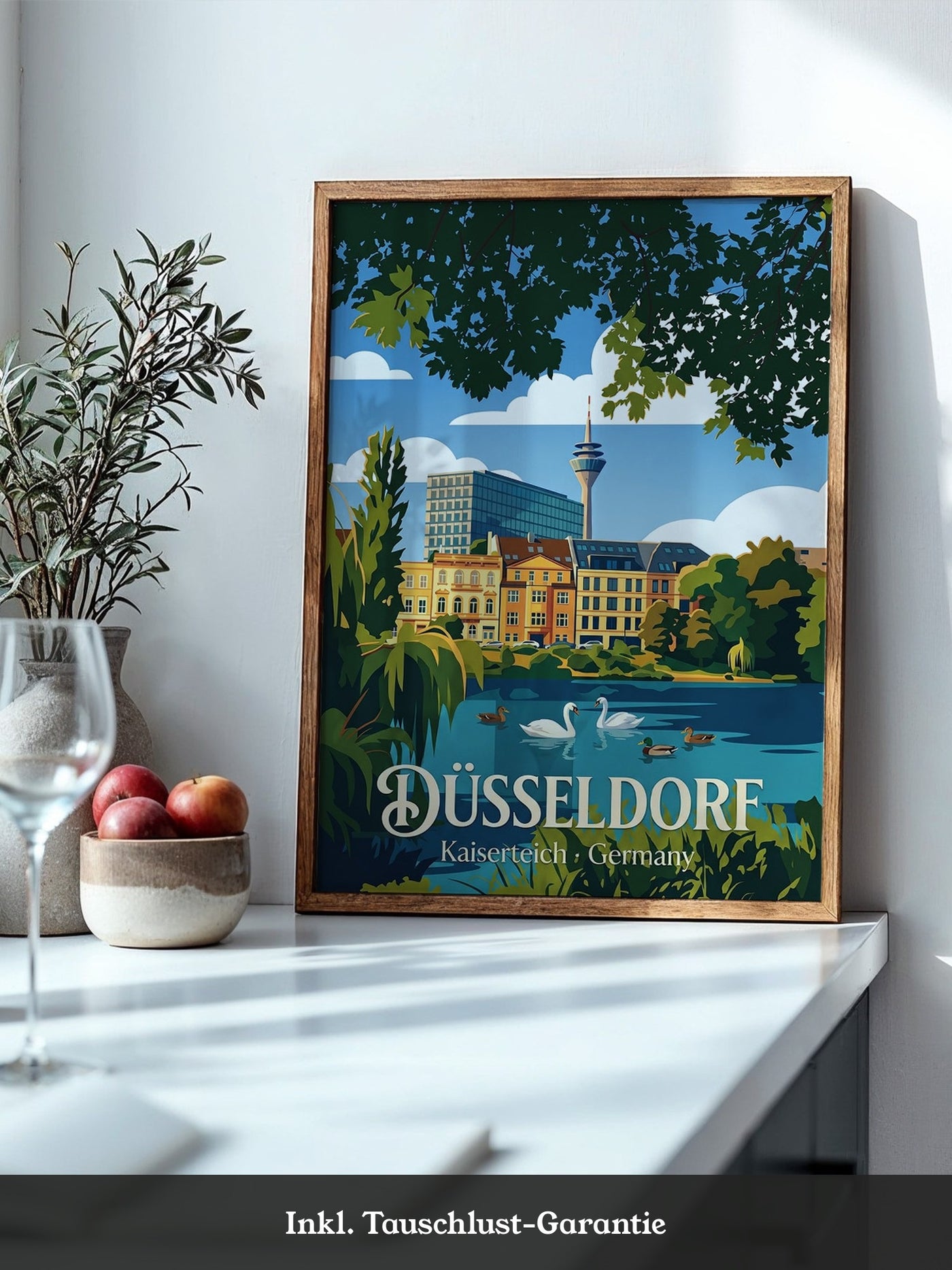Düsseldorf Rhein-Turm Retro