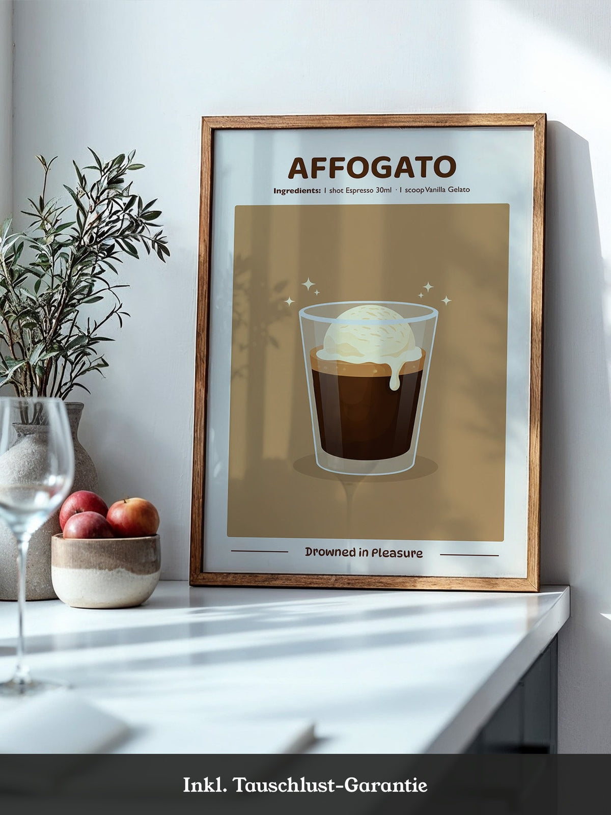Affogato Genuss Illustration