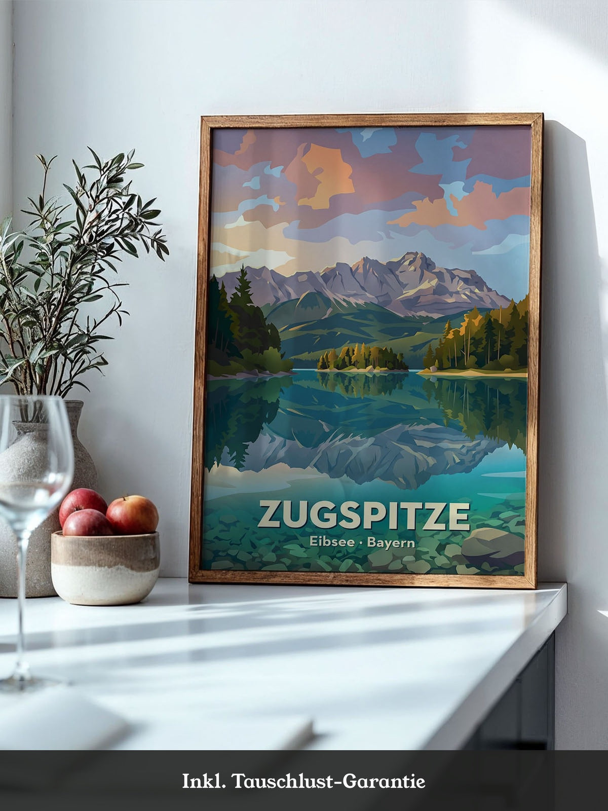 Zugspitze Bergsee Illustration
