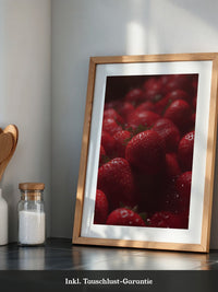 Erdbeeren Nahaufnahme glänzend