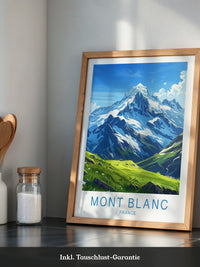 Mont Blanc Illustration blau