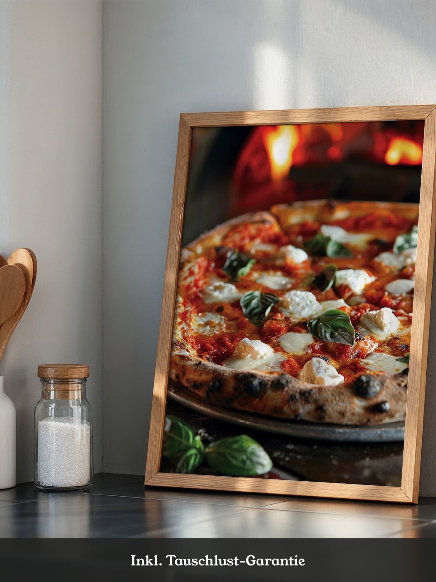 Pizza Basilikum Feuerromantik