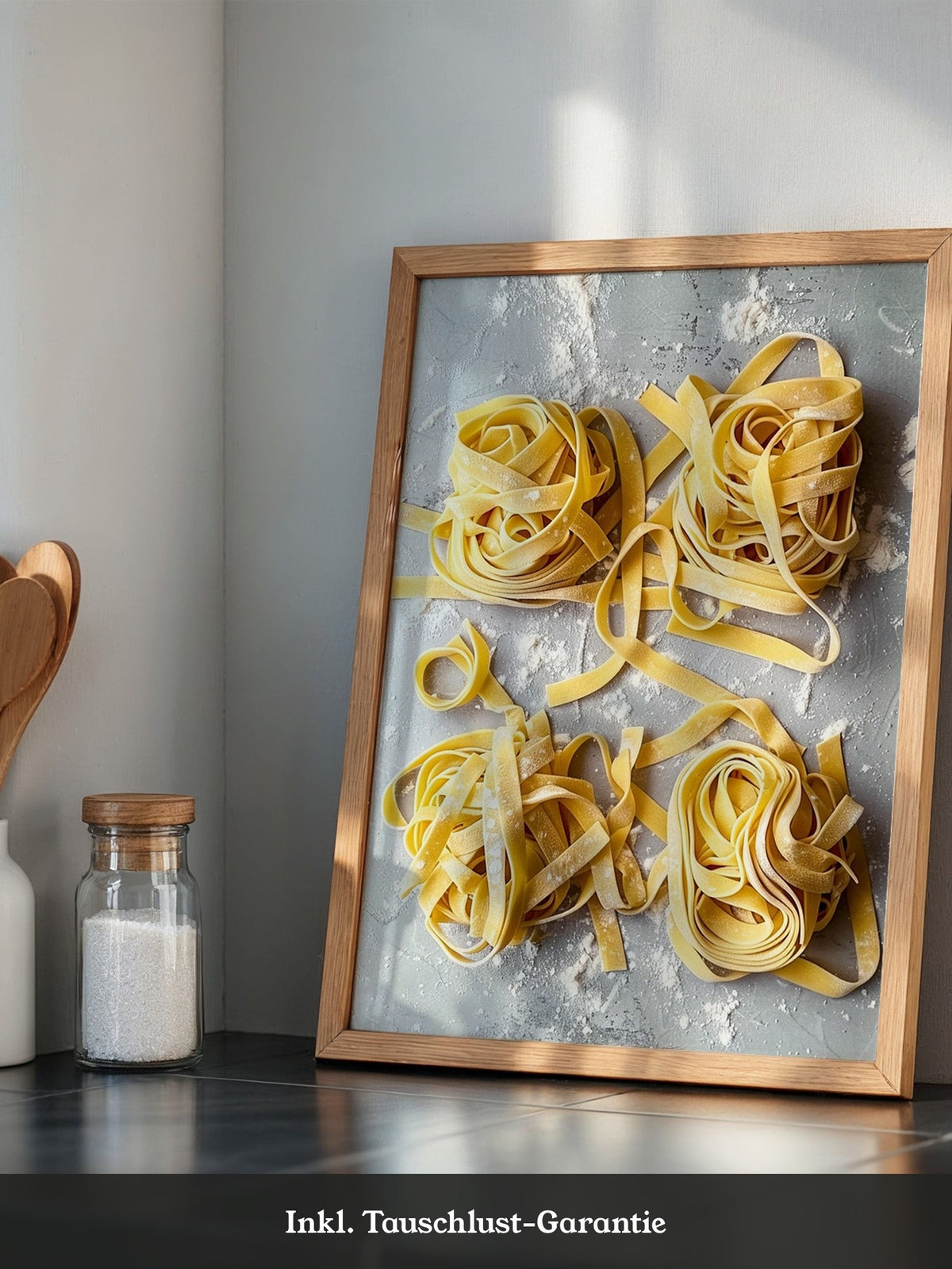Tagliatelle Teig Nester Draufsicht