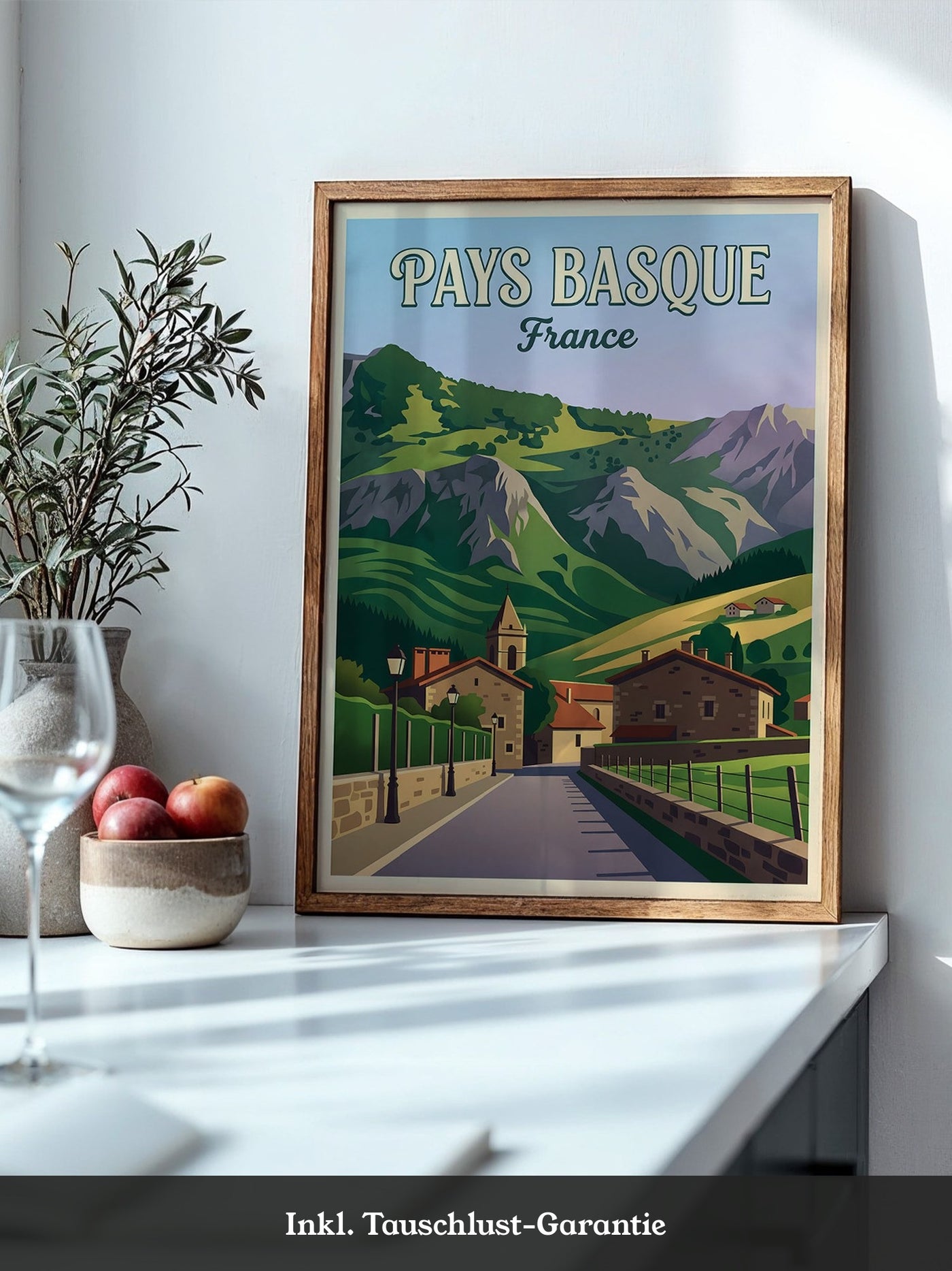 Pays Basque Dorf Retro Stil