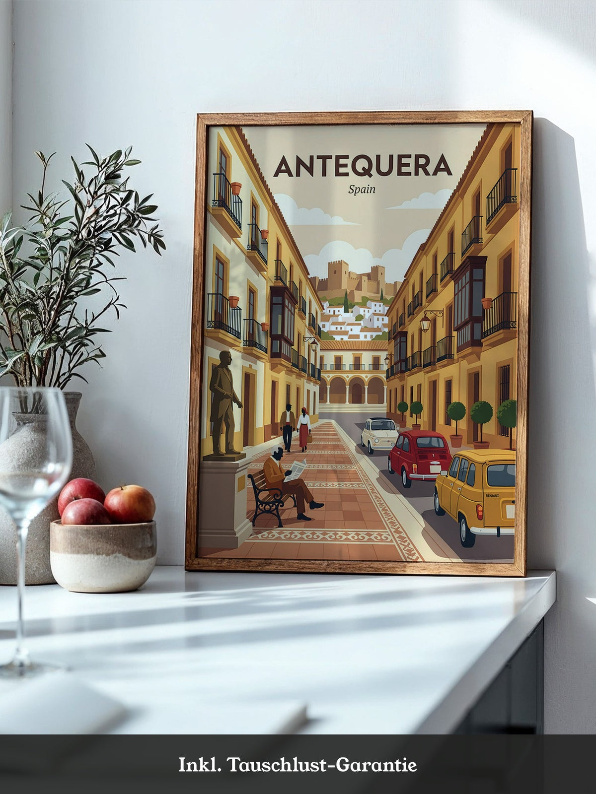 Antequera Stadtansicht Retro