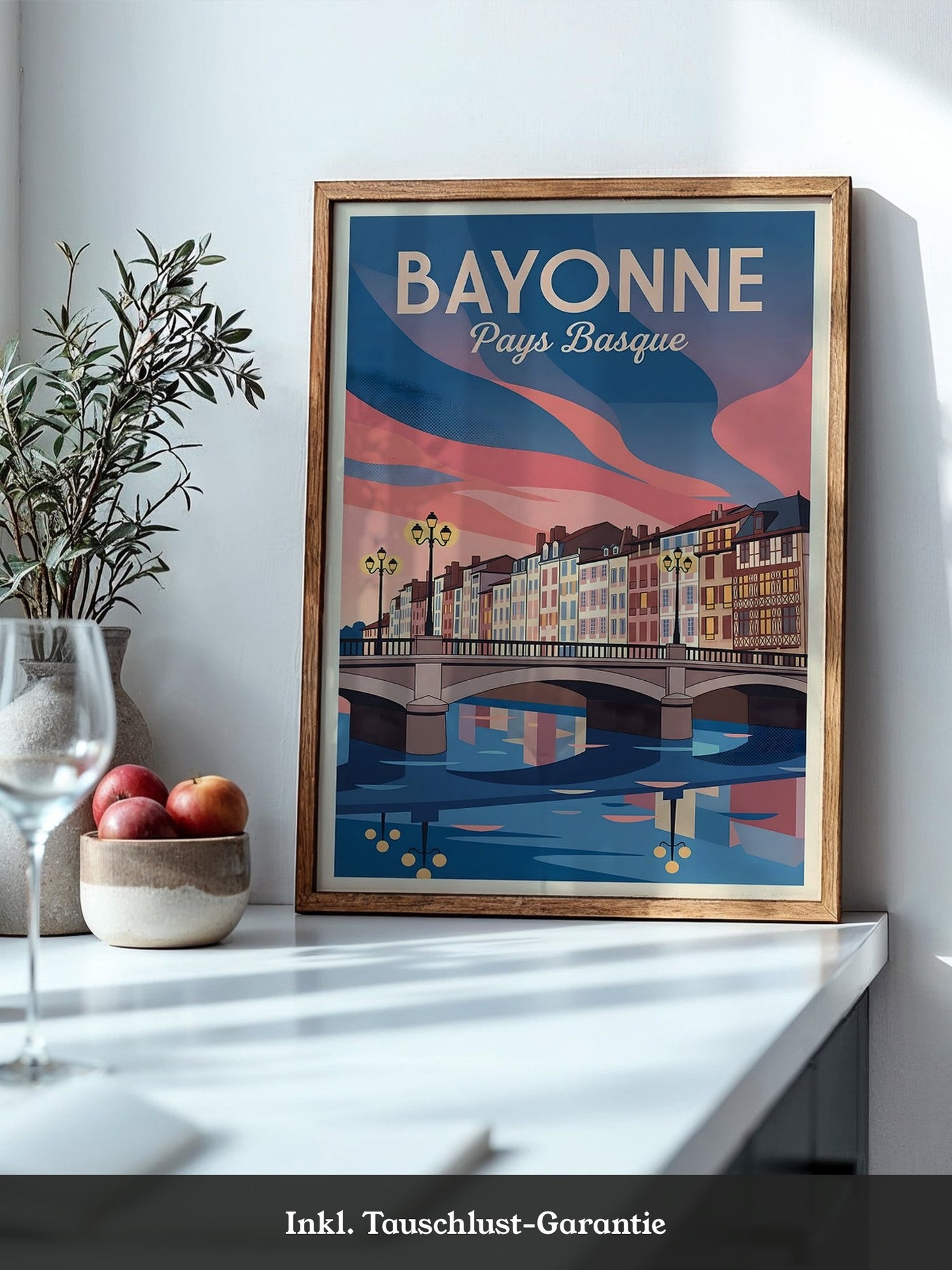 Bayonne Brücke Pastellfarben