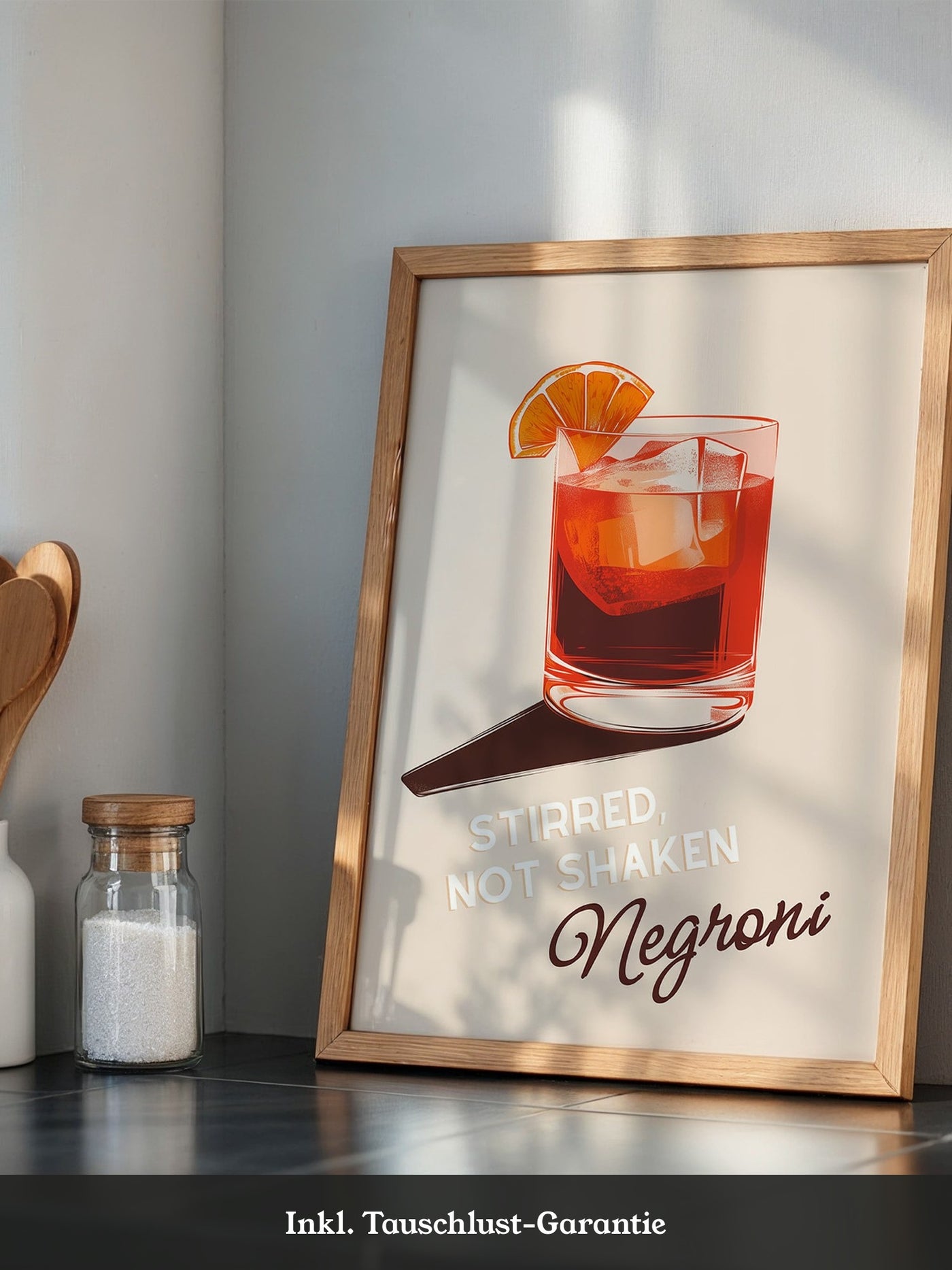 Negroni Cocktail Illustration Orange