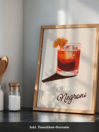 Negroni Cocktail Illustration Orange