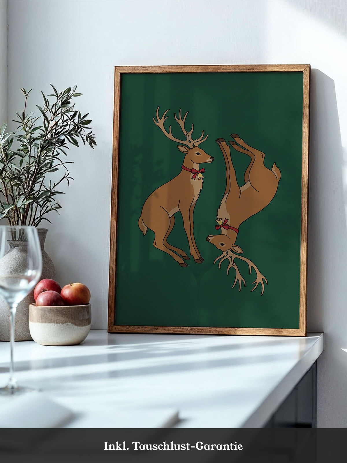 Weihnachtliche Rentiere Illustration