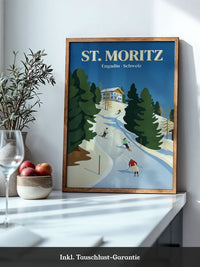 Skifahrer Berglandschaft Blau