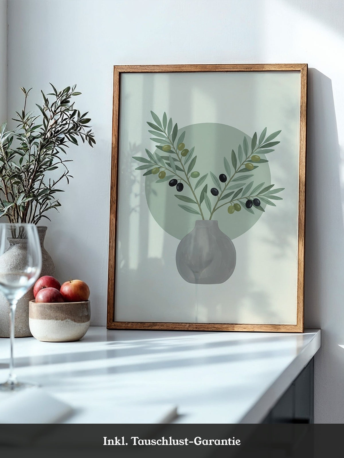 Olivenzweige Pastell Vase