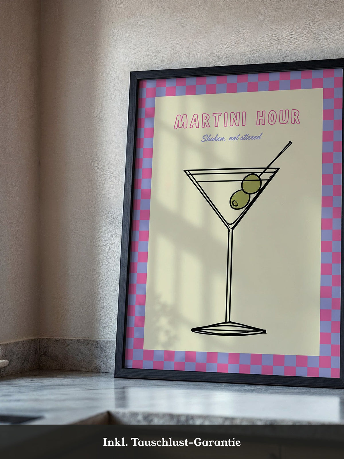 Martiniglas Grafik retro