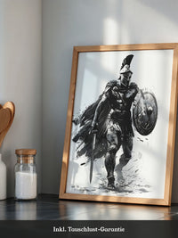 Krieger Graphic Schwarzweiß