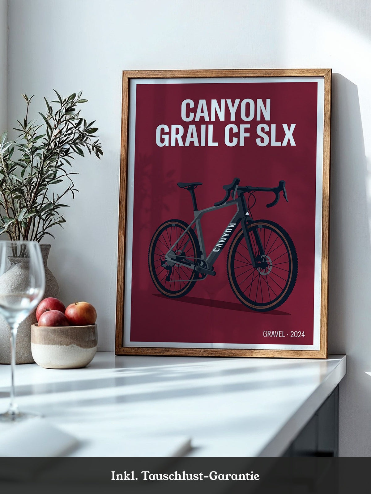 Gravelbike Illustration Rot