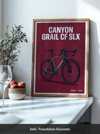 Gravelbike Illustration Rot