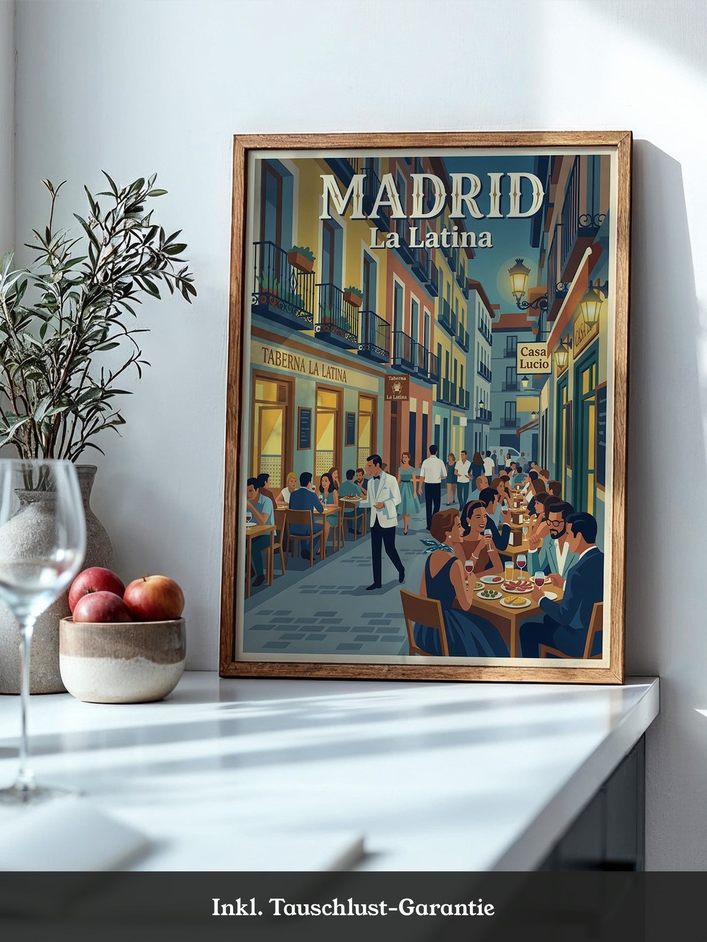 Madrid Straßenszene Retro