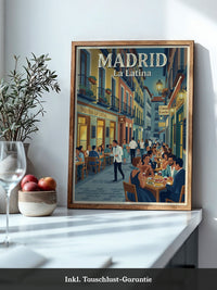 Madrid Straßenszene Retro