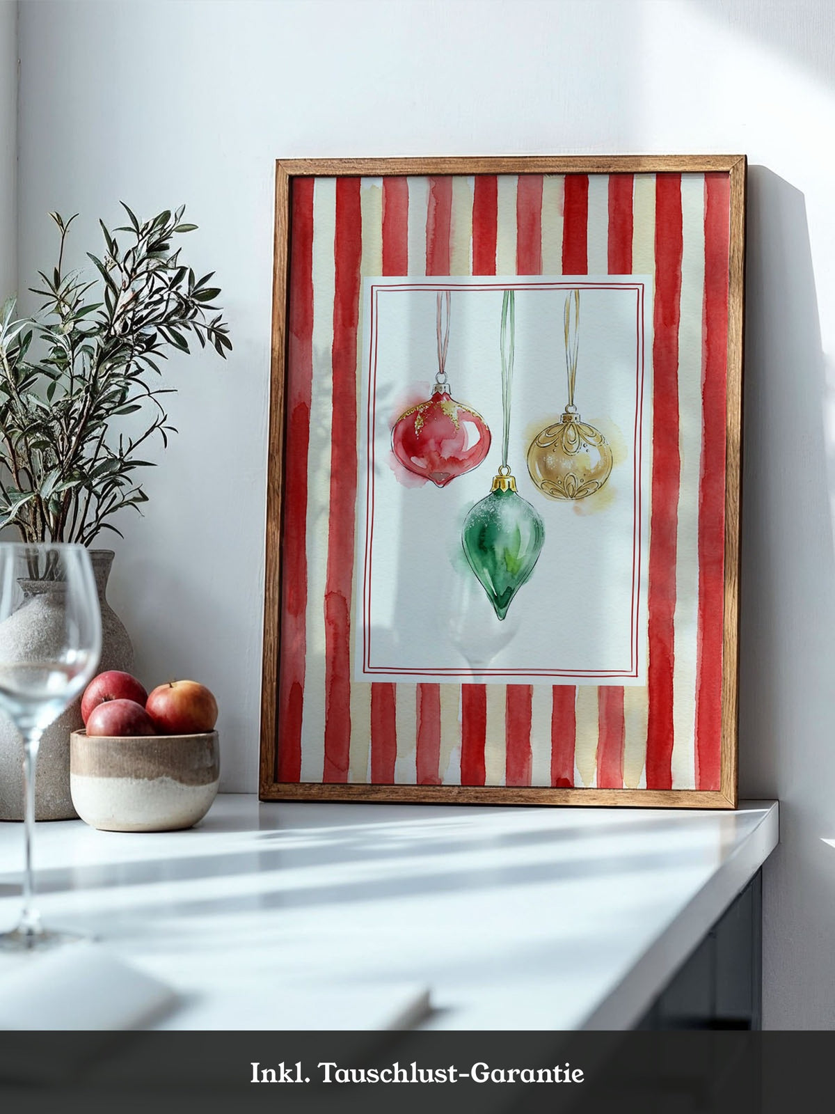 Weihnachtsornamente Aquarell