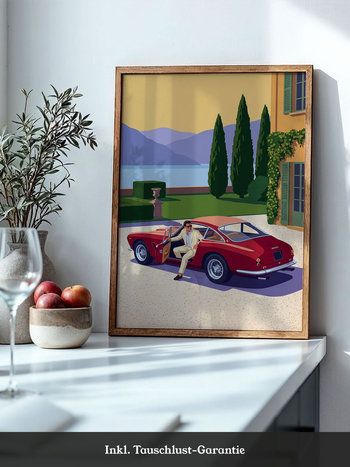 Roter Sportwagen Illustration