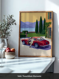 Roter Sportwagen Illustration