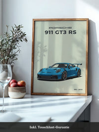 Porsche 911 GT3 RS Blau Retro