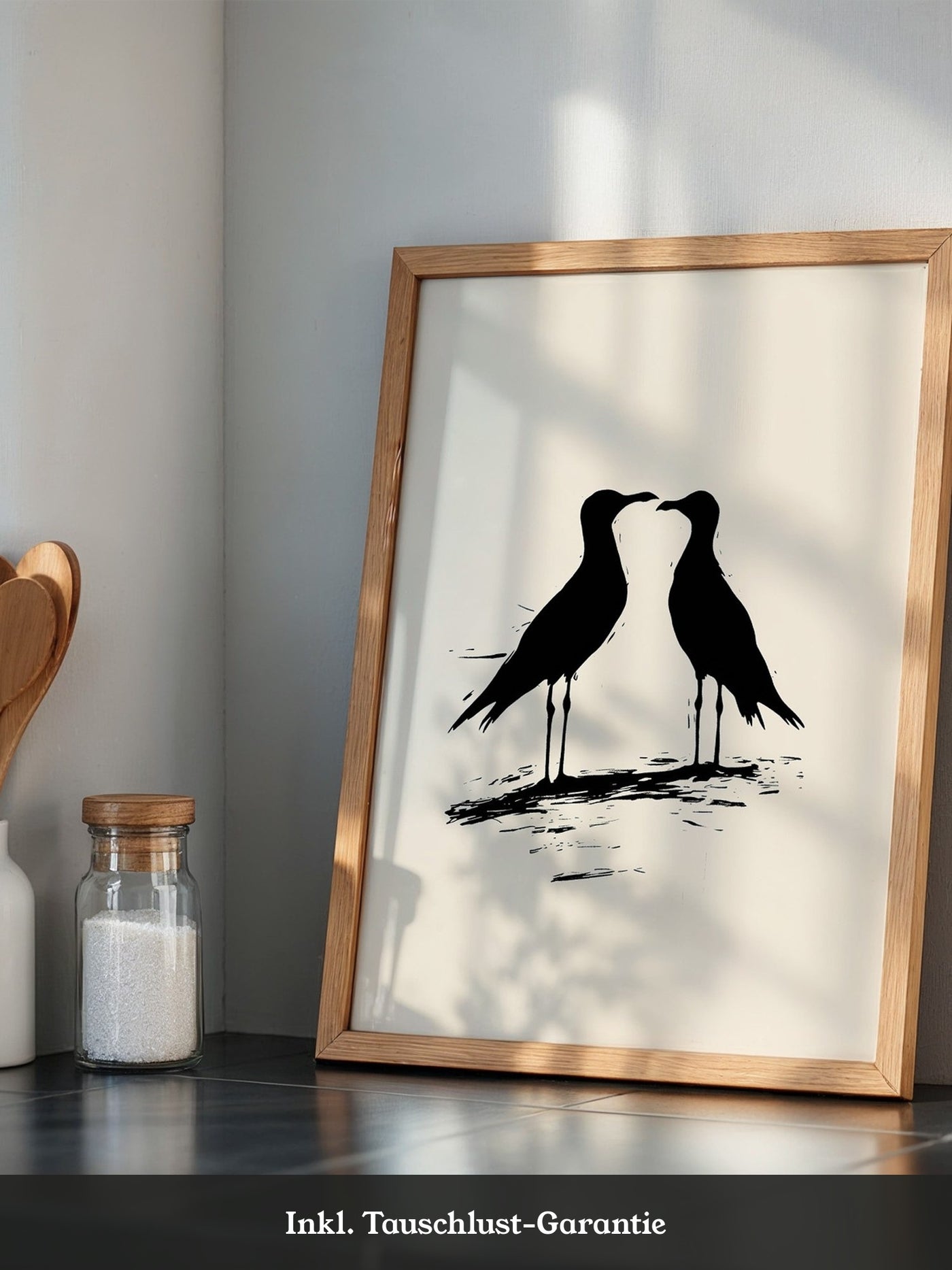 Möwen Silhouette Zweisamkeit