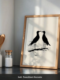 Möwen Silhouette Zweisamkeit