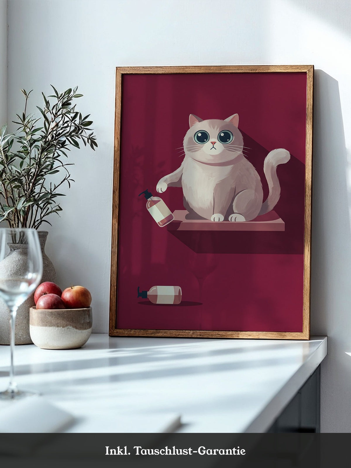 Katze Flasche Minimalistisch
