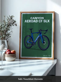 Aero Rennrad Blau auf Grün