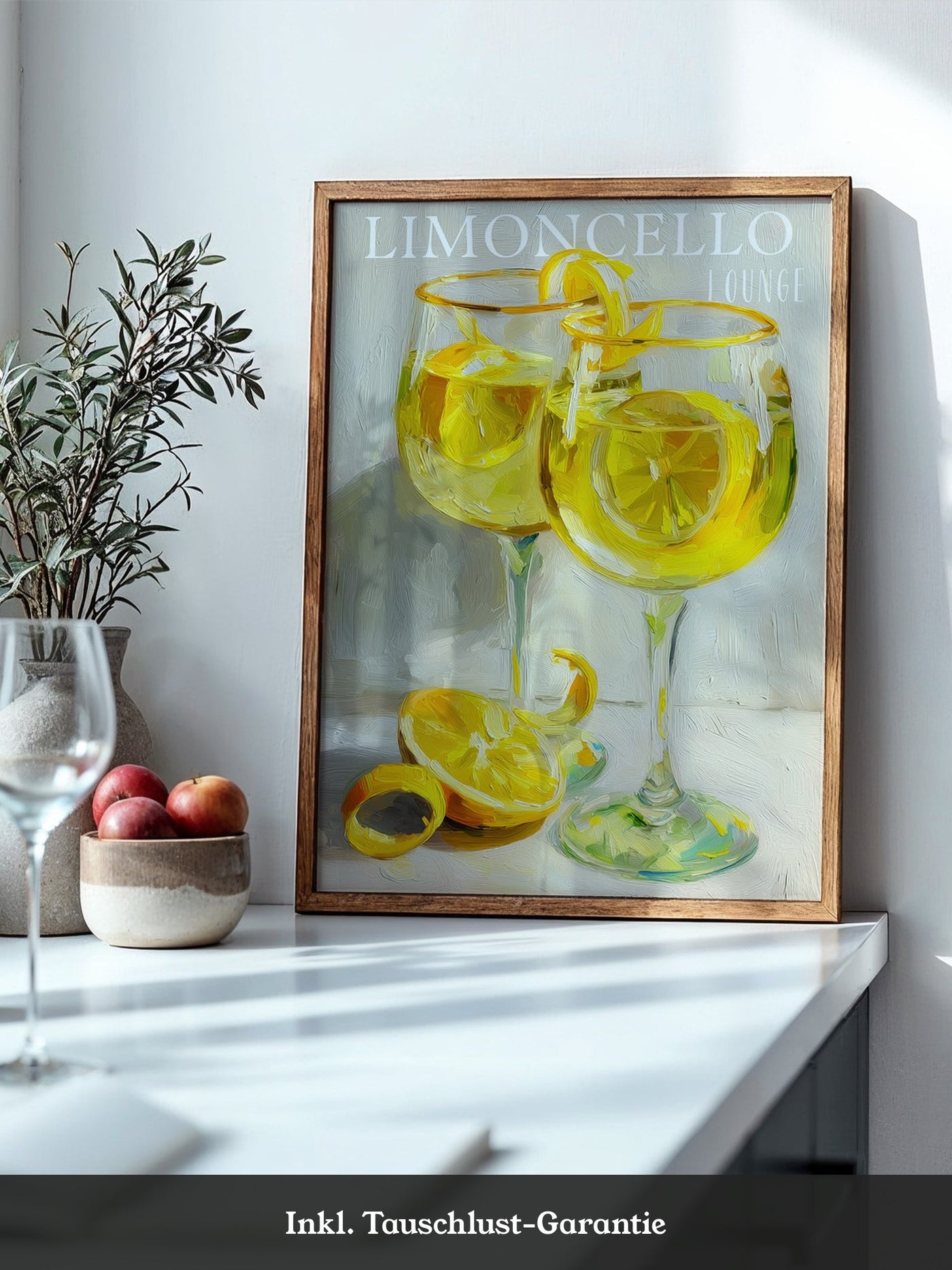 Limoncello Gläser Ölmalerei
