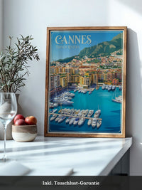 Cannes Hafen Retro-Stil