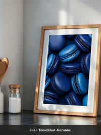 Blaue Macarons Nahaufnahme