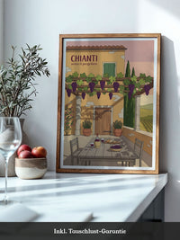 Chianti Pergola Wein Illustration