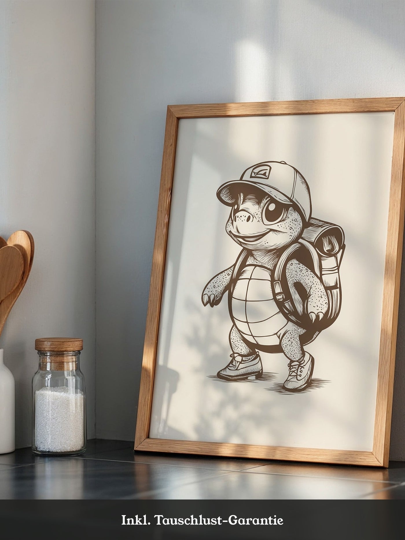 Wanderschildkröte Zeichnung Retro