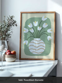Weiße Tulpen Vase Illustration