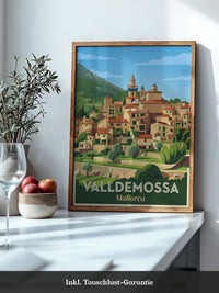 Valldemossa Stadtansicht Retro