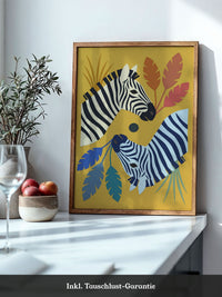 Zebra Federn Illustration Bunt