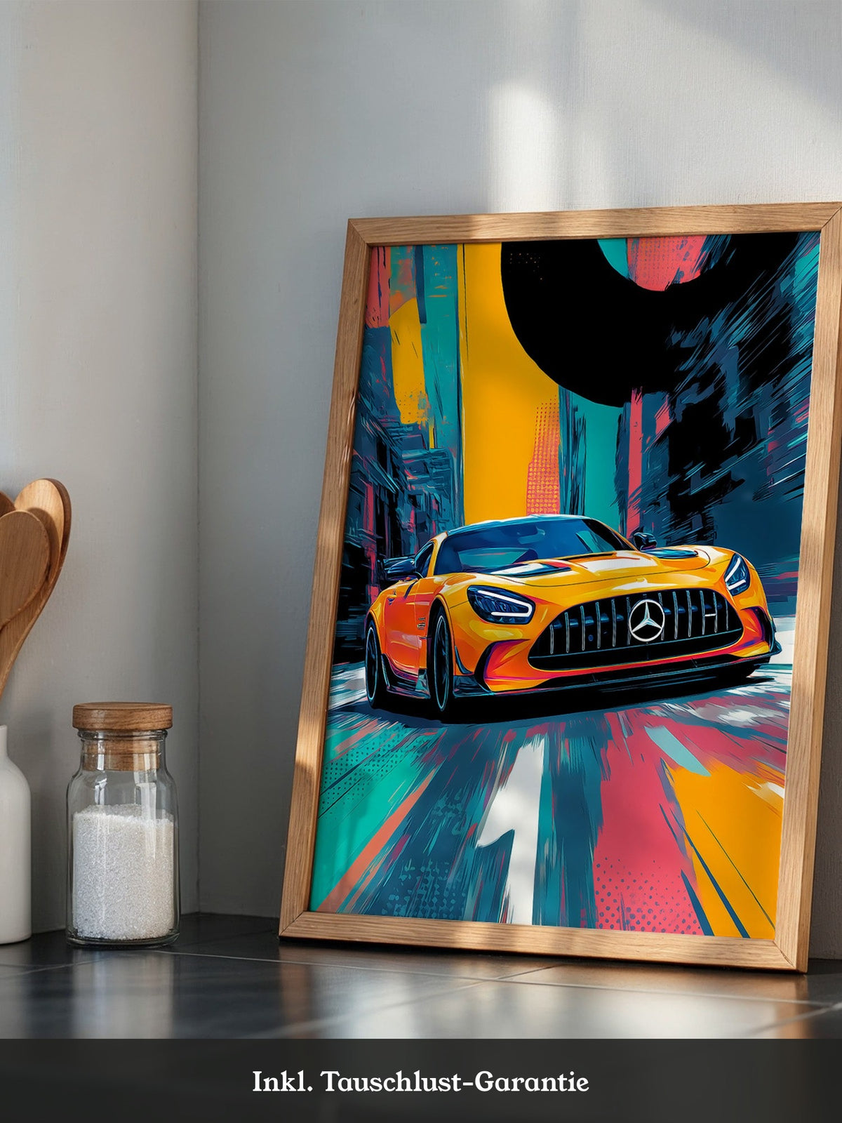 Sportwagen Comic-Stil Farbe