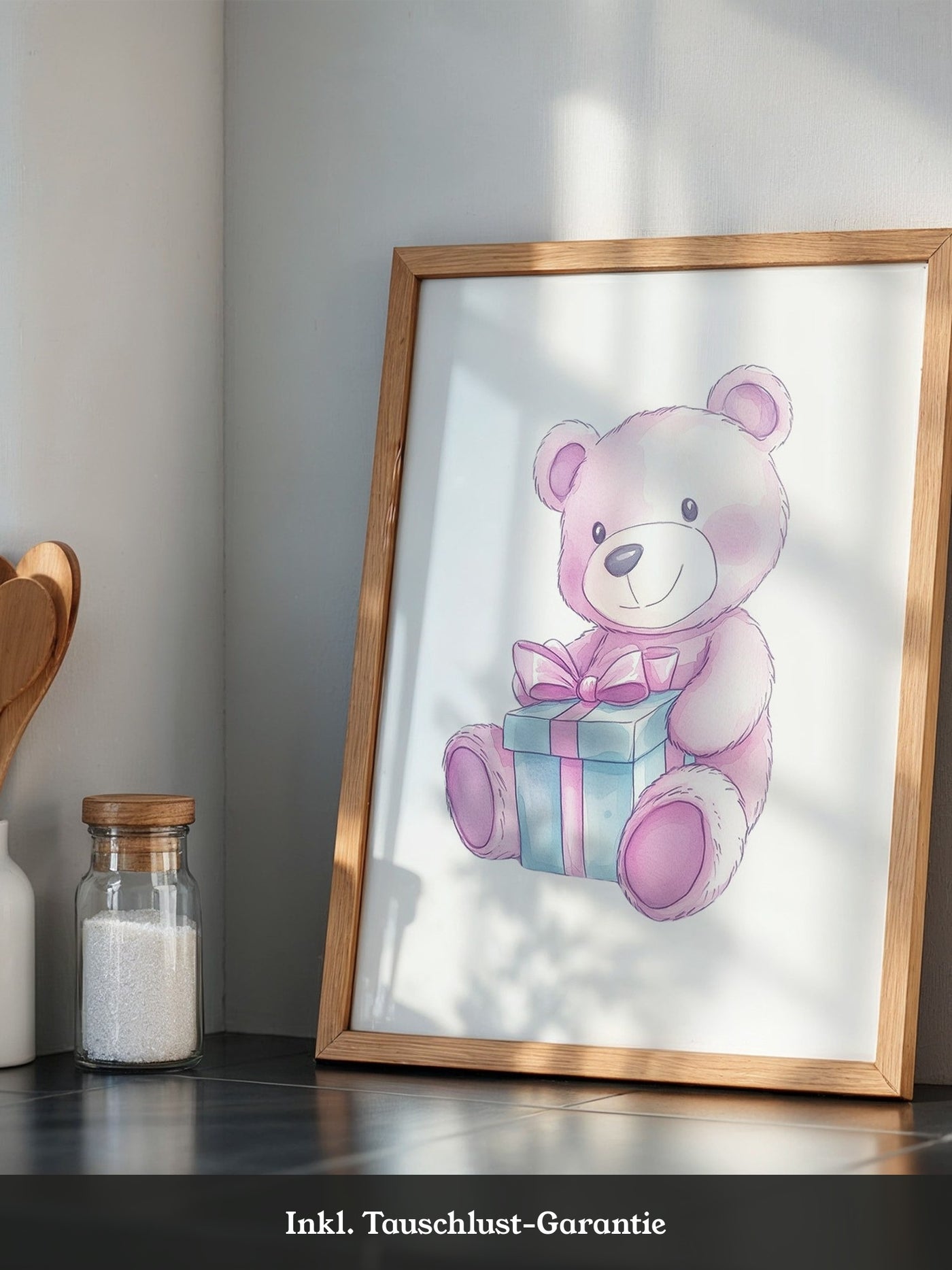 Teddybär Geschenk Pastellfarben