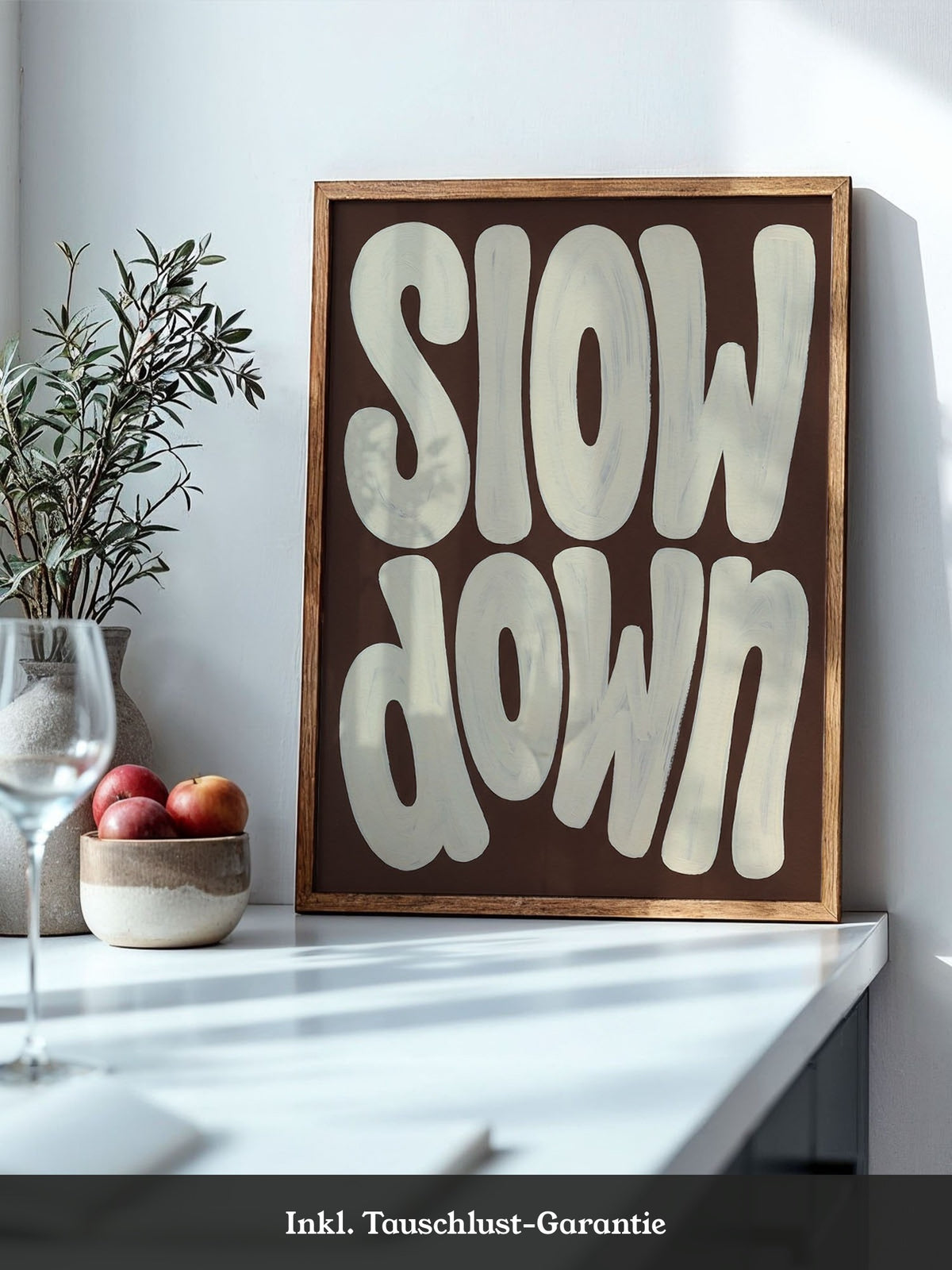 Slow Down Poster Typografie