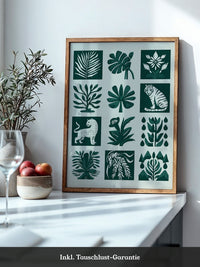 Tropische Flora Tiere Grafik