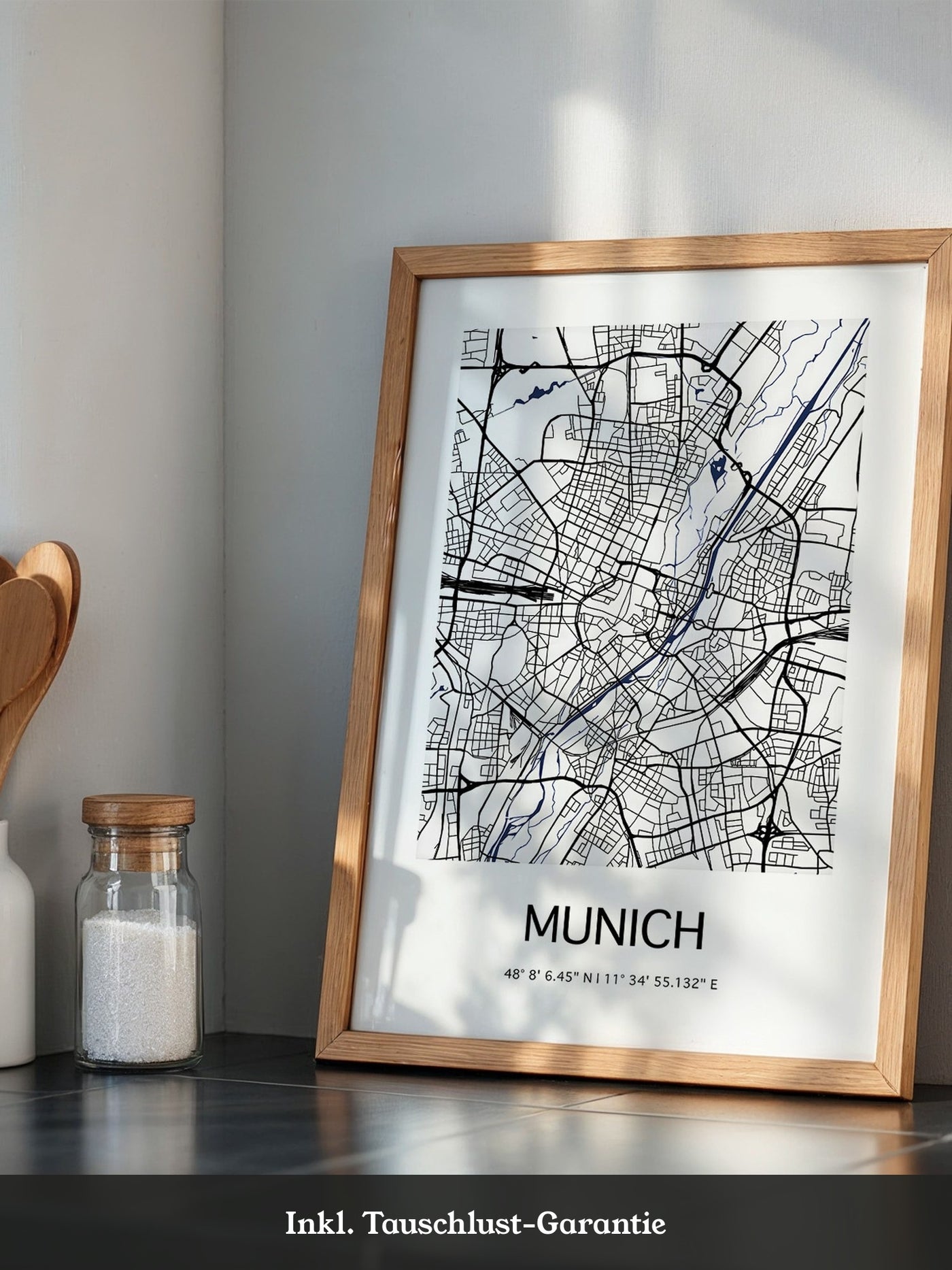 München Stadtplan minimalistisch