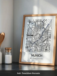 München Stadtplan minimalistisch